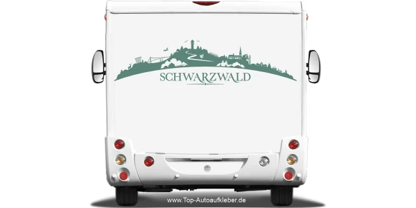 Wohnmobilaufkleber Skyline Schwarzwald