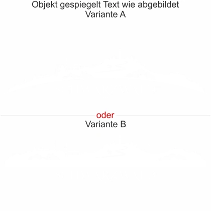 Wohnmobilaufkleber Skyline Schwarzwald - gespiegelt - Text wie abgebildet - Ansicht Farbauswahl - Varianten A und B