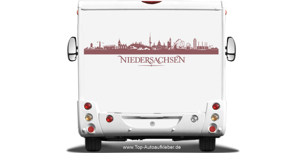 Wohnmobilaufkleber Skyline von Niedersachsen