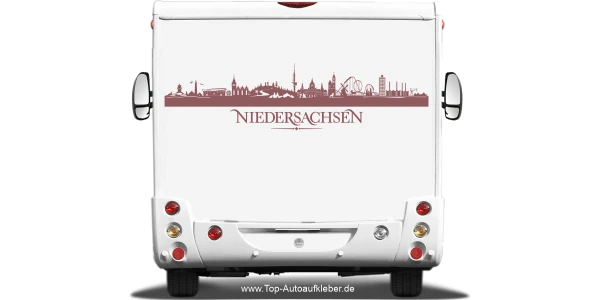 Wohnmobilaufkleber Skyline von Niedersachsen