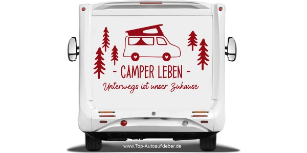 Wohnmobilaufkleber Unterwegs ist unser Zuhause