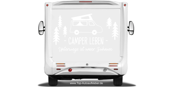 Preview: Wohnmobilaufkleber Unterwegs ist unser Zuhause Preview: Wohnmobilaufkleber Unterwegs ist unser Zuhause