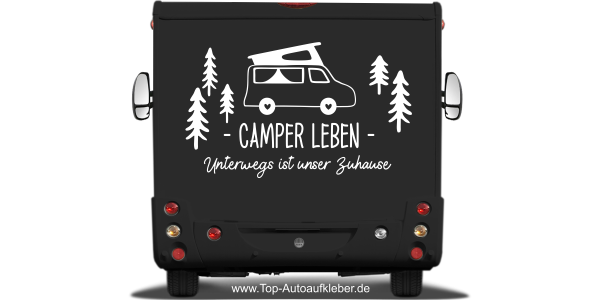 Preview: Wohnmobilaufkleber Unterwegs ist unser Zuhause Preview: Wohnmobilaufkleber Unterwegs ist unser Zuhause