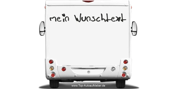 Wohnmobilaufkleber Wunschtext | 12
