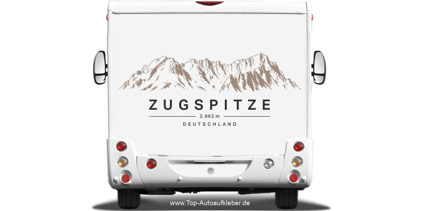 Wohnmobilaufkleber Zugspitze