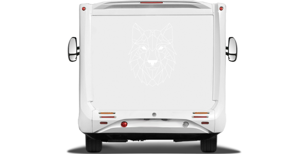 Preview: Wohnmobilaufkleber Geometrie Wolf Preview: Wohnmobilaufkleber Geometrie Wolf