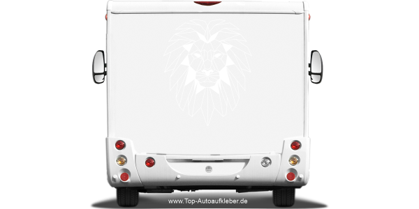 Preview: Wohnmobilaufkleber Geometrie Löwe Preview: Wohnmobilaufkleber Geometrie Löwe