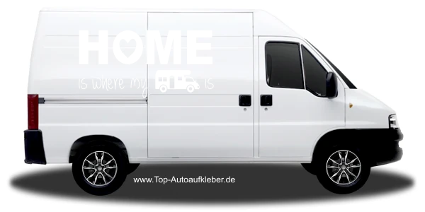 Wohnmobildekor Home auf Seite von Camper - Ansicht Farbauswahl