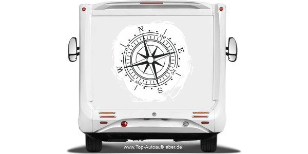 Preview: Wohnmobilsticker Farbiger Kompass Preview: Wohnmobilsticker Farbiger Kompass
