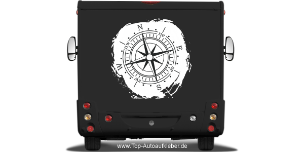 Preview: Wohnmobilsticker Farbiger Kompass Preview: Wohnmobilsticker Farbiger Kompass