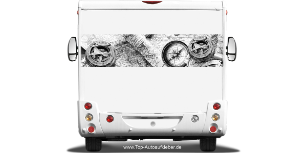 Wohnmobil Dekor Vintage Landkarte