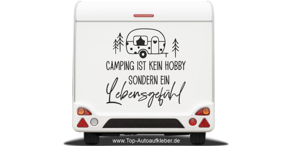 Wohnwagenaufkleber Lebensgefühl