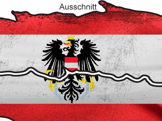 Wohnwagenaufkleber Österreich - Ansicht Ausschnitt