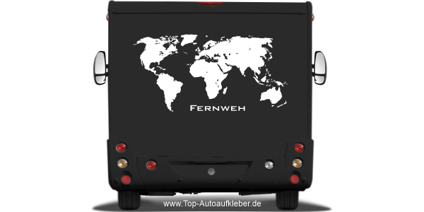 Preview: Wohnmobil Sticker Weltkarte Preview: Wohnmobil Sticker Weltkarte