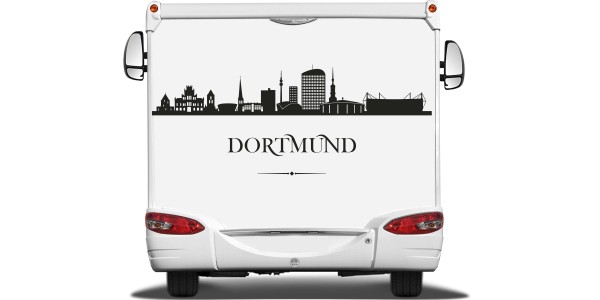 Skyline von Dortmund als Wohnwagendekor