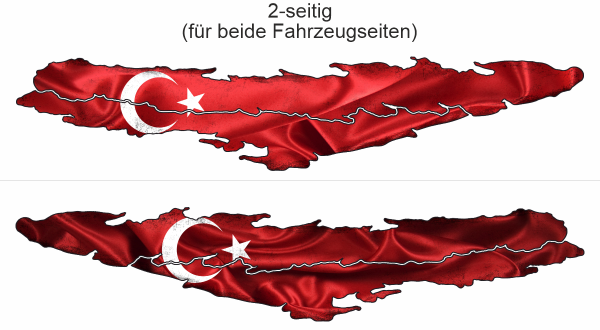 Preview: Wohnwagendekor Türkische Fahne | Set für beide Fahrzeugseiten Preview: Wohnwagendekor Türkische Fahne | Set für beide Fahrzeugseiten