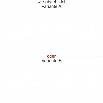 Wohnmobilsticker Skyline Venedig - Ansicht Ausrichtung mit Farbauswahl und Variante