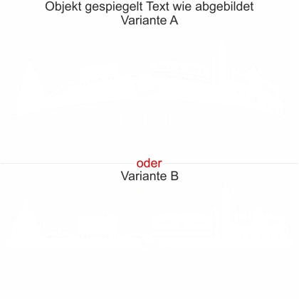Wohnmobilsticker Skyline Venedig - Ansicht Ausrichtung mit Farbauswahl und Variante