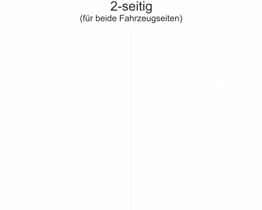 Preview: Wohnmobilaufkleber Pusteblumen mit Libellen | Set für beide Fahrzeugseiten Preview: Wohnwagen Aufkleber Pusteblumen und Libellen - Ansicht zweiseitig für beide Fahrzeugseiten und Farbauswahl