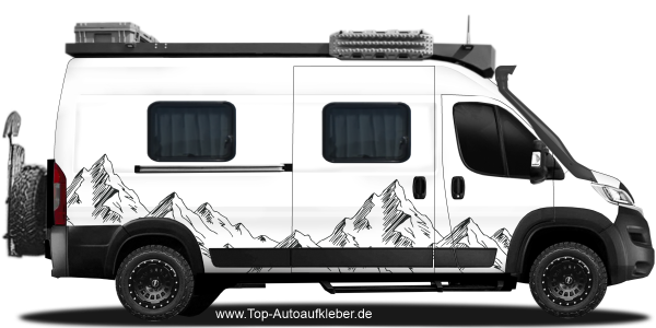 Preview: WoMo Aufkleber Bergformation | Set für beide Fahrzeugseiten Preview: WoMo Aufkleber Bergformation | Set für beide Fahrzeugseiten