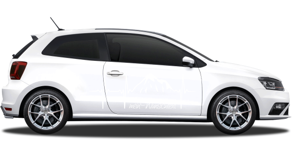 Preview: Autoaufkleber Bergsüchtig | Set für beide Fahrzeugseiten