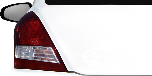 Preview: Babyaufkleber Junge im Rennwagen