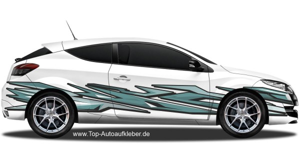 Zierstreifen Graffiti Design | Set für beide Fahrzeugseiten