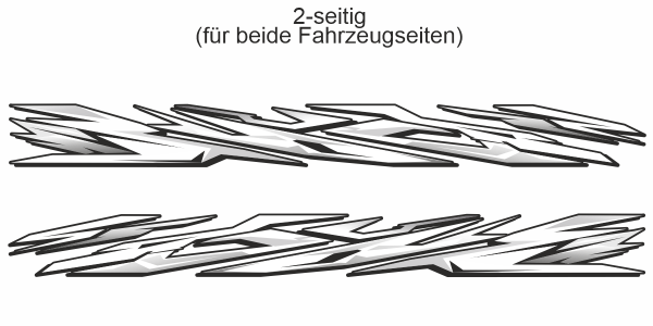 Zierstreifen Graffiti Design | Set für beide Fahrzeugseiten