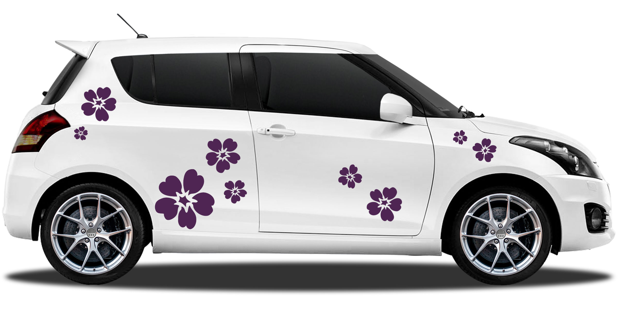 Autoaufkleber: Individuelle Blumenaufkleber fürs Auto