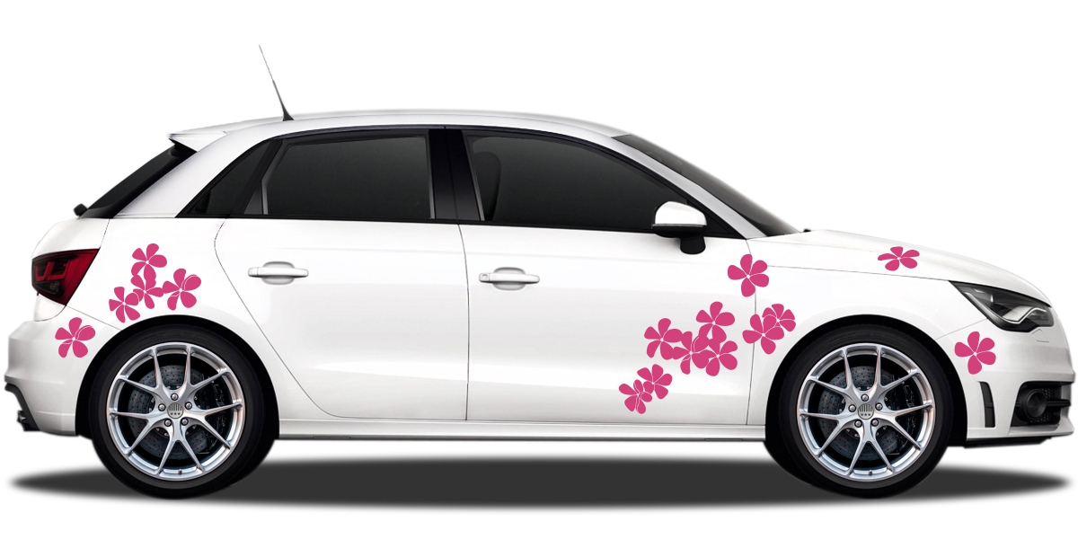 Autoaufkleber: Individuelle Blumenaufkleber fürs Auto