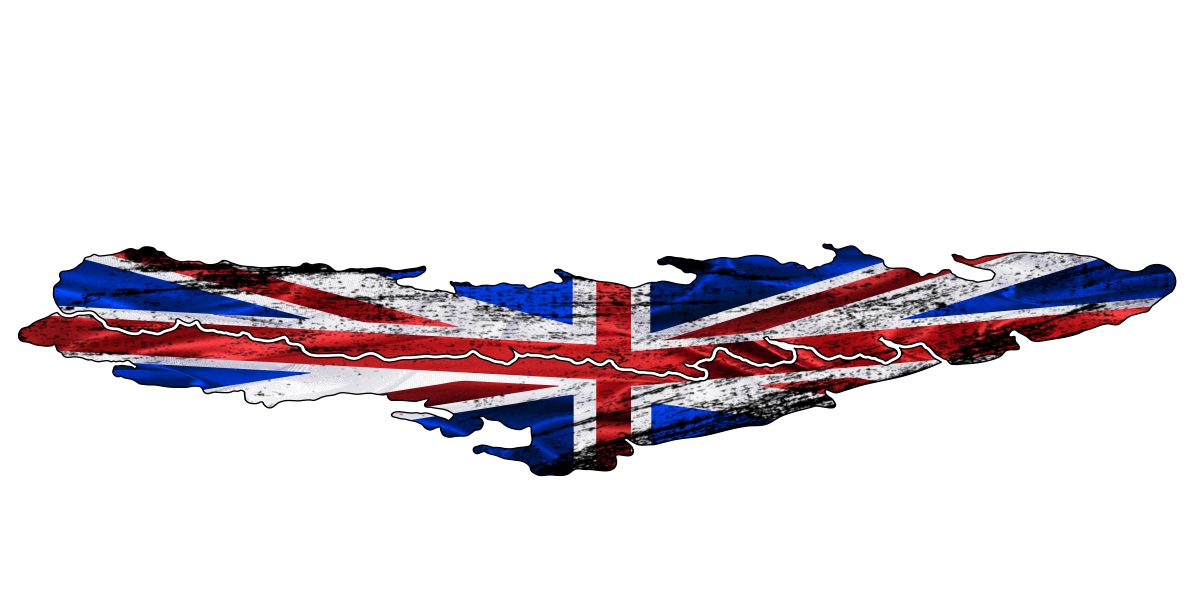 Die englische Flagge zum Aufkleben aufs Fahrzeug