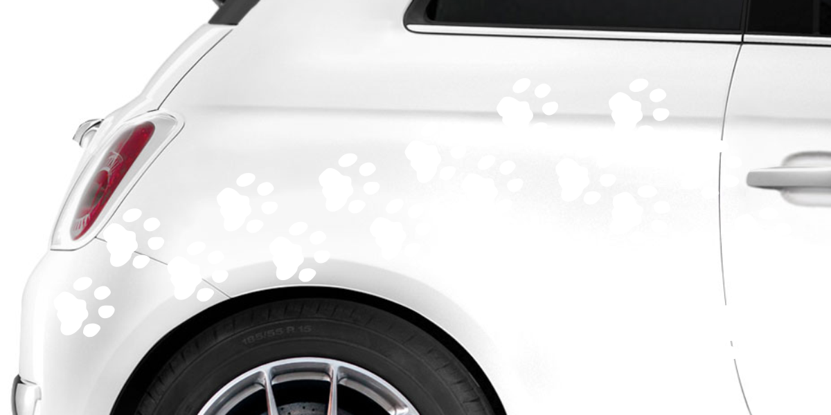 Autoaufkleber Set Hundepfoten für tierischen Fahrspaß