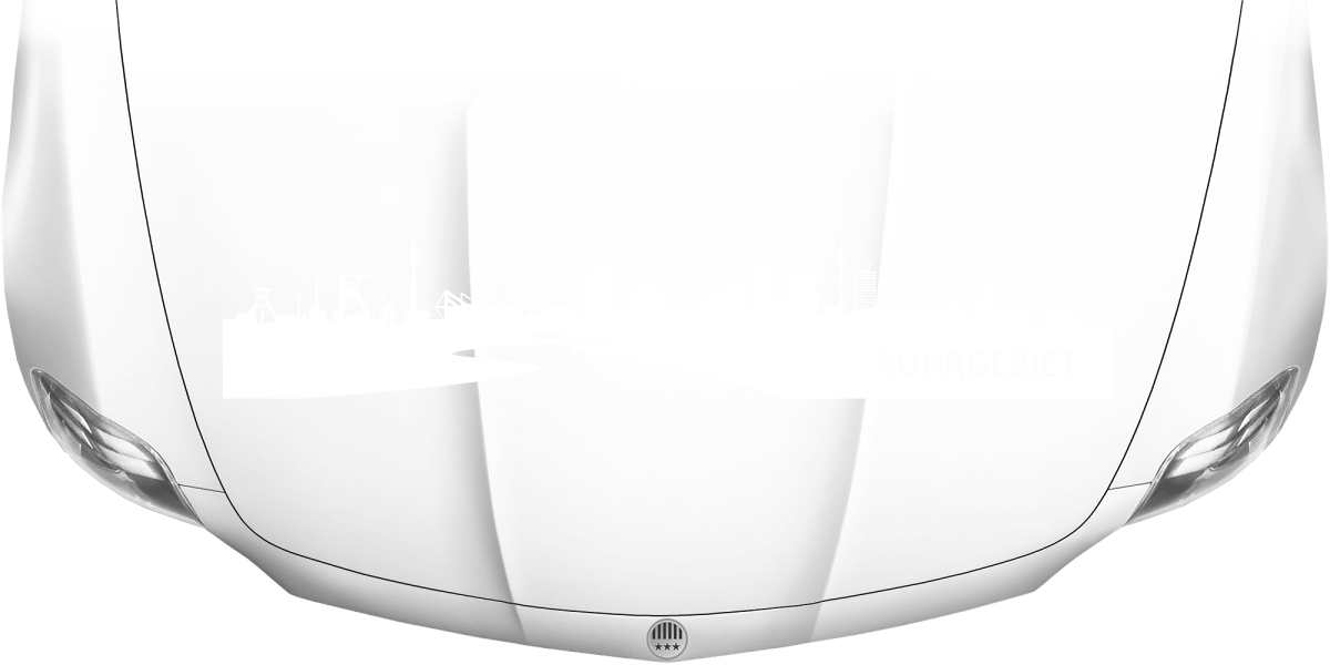 Heckscheibenaufkleber Skyline Ruhrgebiet