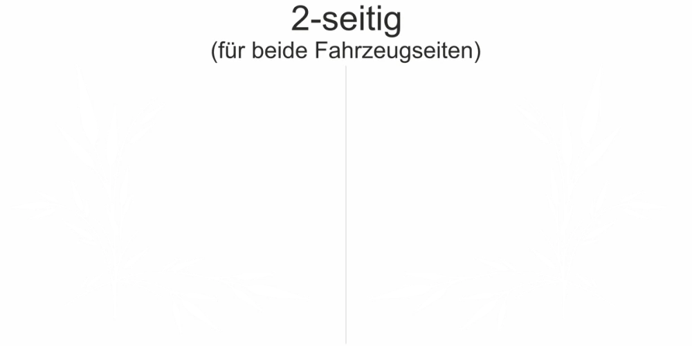 Autoaufkleberbambus für beide Fahrzeugseiten - Ansicht zweiseitig für beide Fahrzeugseiten und Farbauswahl