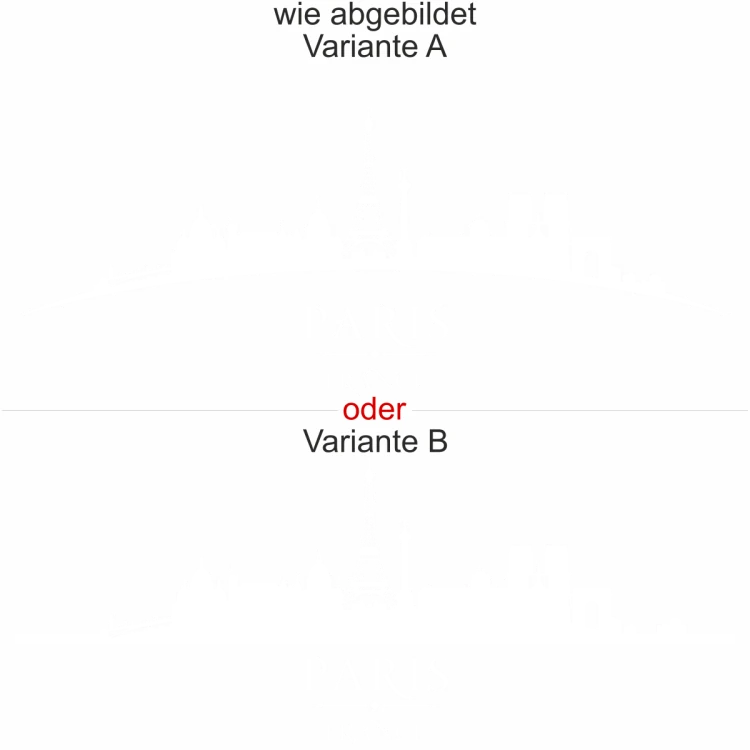 Wohnmobilfolie Skyline von Paris - Ansicht Ausrichtung mit Farbauswahl und Variante Wohnmobilfolie Skyline von Paris - Ansicht Ausrichtung mit Farbauswahl und Variante