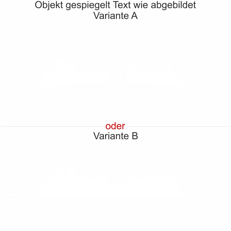 Wohnmobilfolie Skyline von Paris - Ansicht Ausrichtung mit Farbauswahl und Variante Wohnmobilfolie Skyline von Paris - Ansicht Ausrichtung mit Farbauswahl und Variante