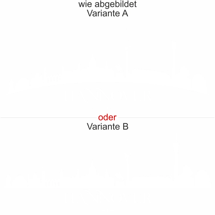 Caravandekor Skyline Hannover - Ansicht Ausrichtung mit Farbauswahl und Variante Caravandekor Skyline Hannover - Ansicht Ausrichtung mit Farbauswahl und Variante
