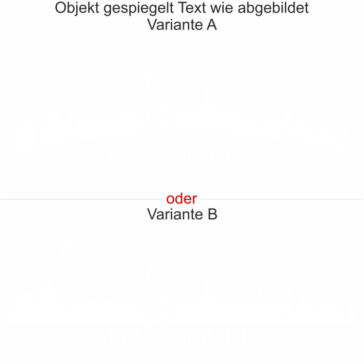 Caravandekor Skyline Hannover - Ansicht Ausrichtung mit Farbauswahl und Variante Caravandekor Skyline Hannover - Ansicht Ausrichtung mit Farbauswahl und Variante