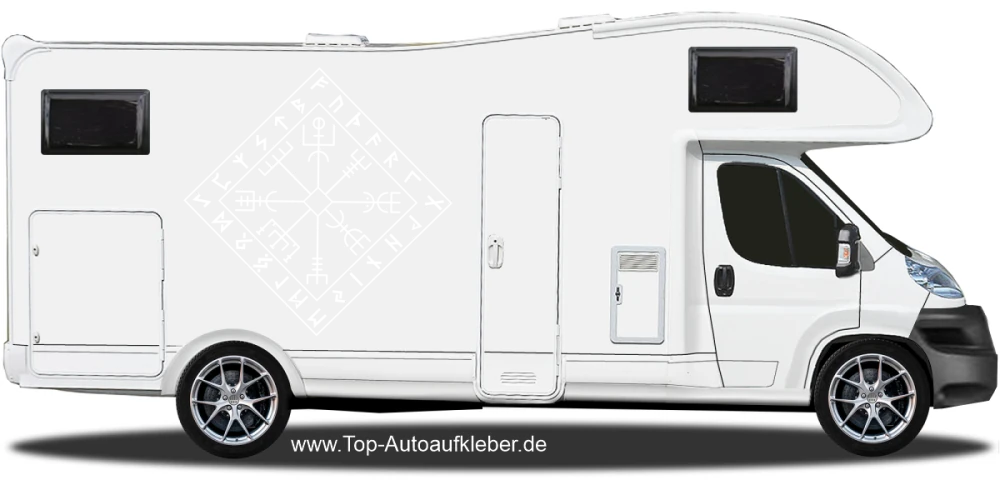 Autoaufkleber Wegkompass der Wikinger | Set für beide Fahrzeugseiten