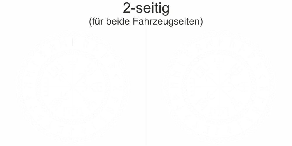 Autoaufkleber Wegzeichen Midgards | Set für beide Fahrzeugseiten