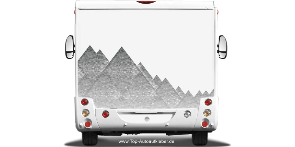 Camper Sticker Geometrische Bergkette