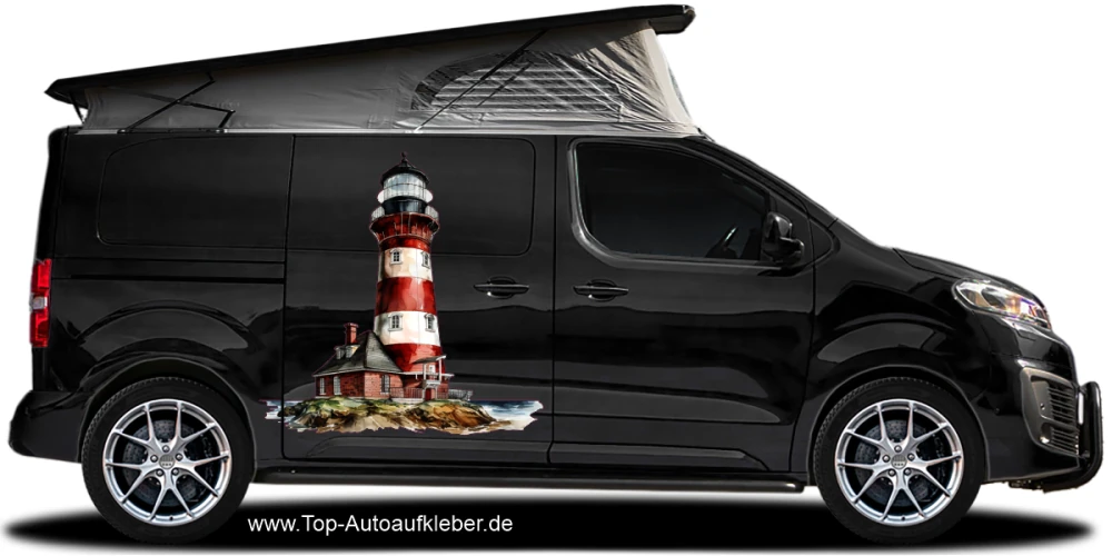 Autoaufkleber Leuchtturm | Set für beide Fahrzeugseiten