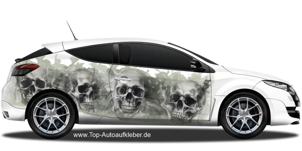 Autoaufkleber Totenschädel Gothic