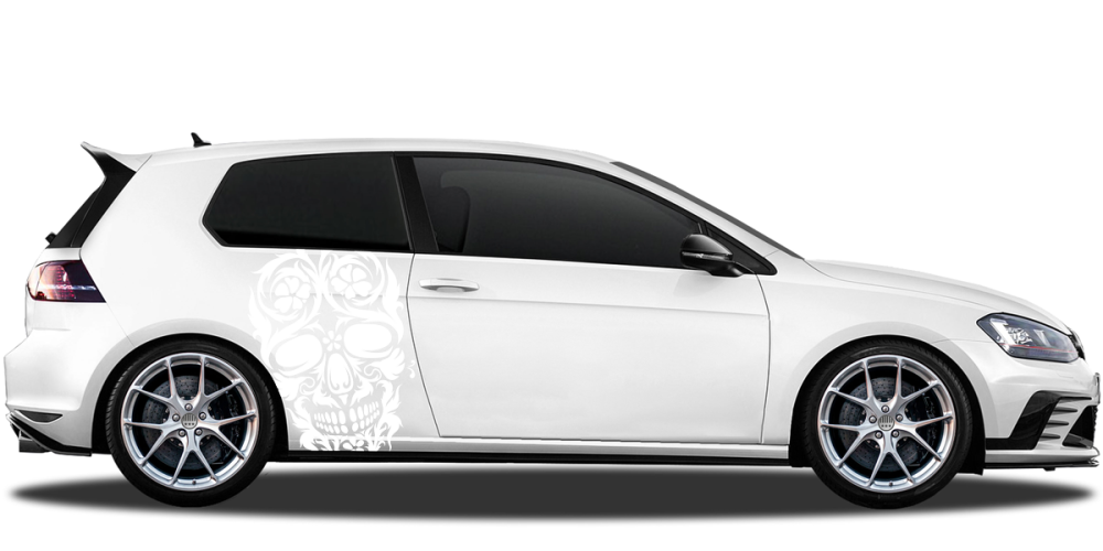 Aufkleber für Auto Totenkopf Mexiko | Set für beide Fahrzeugseiten