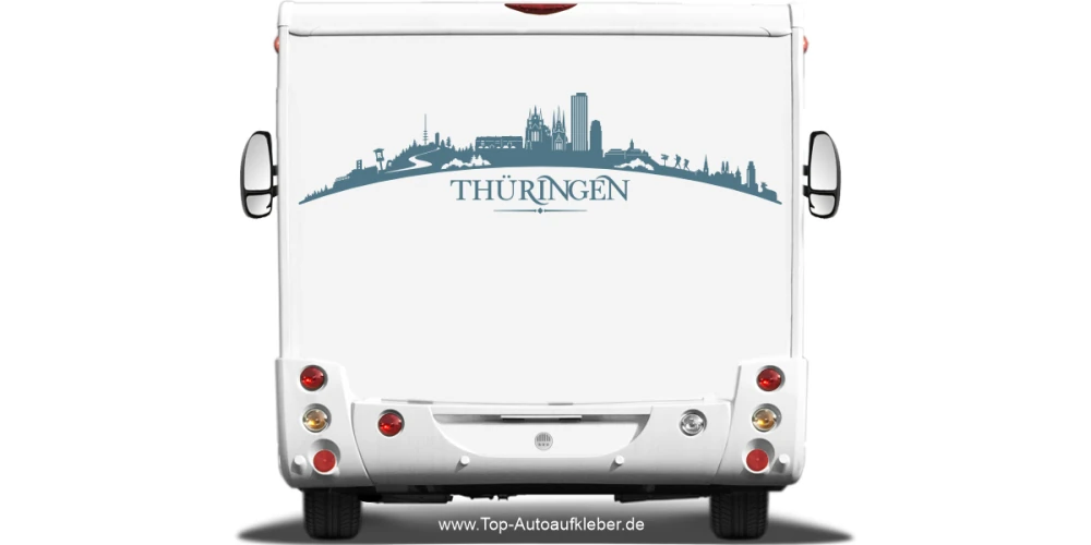 Wohnmobilaufkleber Skyline Thüringen