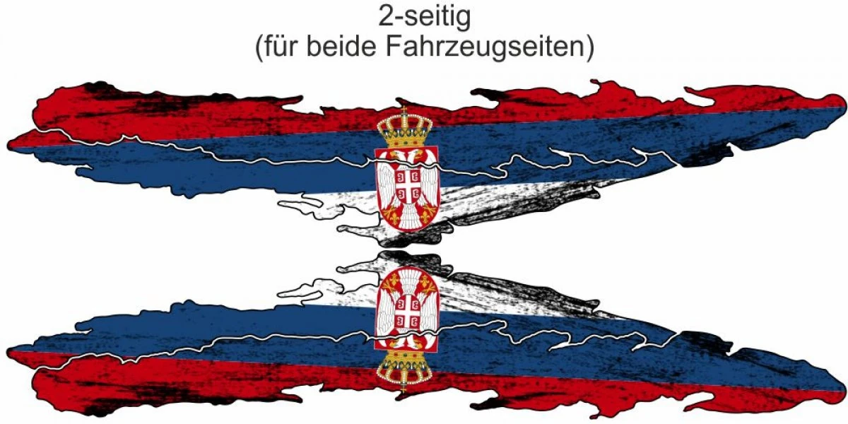 Wohnmobil Aufkleber Flagge von Serbien