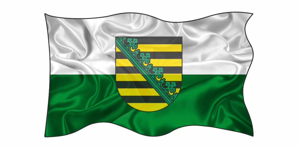 Autoaufkleber Flagge von Sachsen