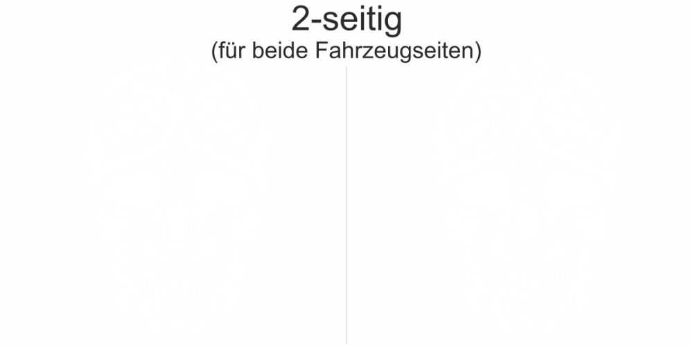 Aufkleber für Auto Totenkopf Mexiko | Set für beide Fahrzeugseiten