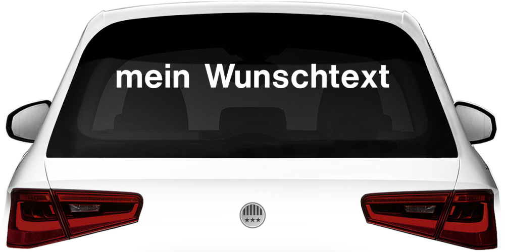 Heckscheibenaufkleber Wunschtext | 26