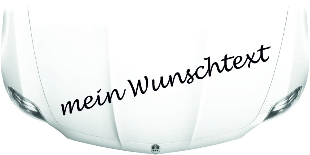 Motorhaubendekor mit Wunschtext